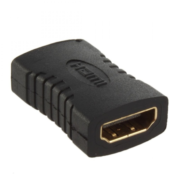Adaptor / Mufa de prelungire cablu HDMI, ACTIVE, mama-mama, prelungitor hdmi, negru, ambalaj individual