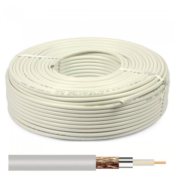 Кабел No brand КОАКСИАЛ RG6U, Бял, 100m - 18098 - eMAG.bg