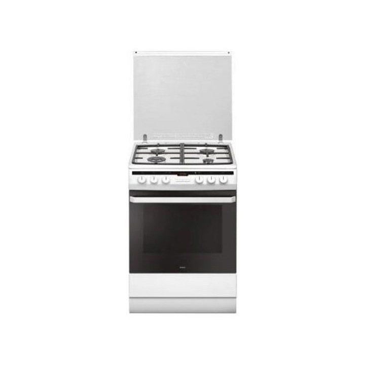 Aragaz Amica, 618GE3.39HZpTaDpNA (W), gaz, electric, Alb, 65L, 60 cm