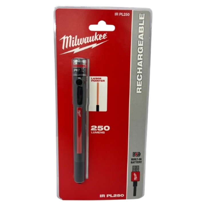 Lanterna tip stilou 250 lumeni, reincarcabila USB