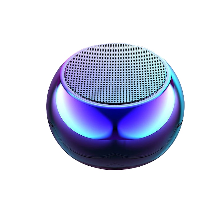 Boxa Portabila Mini Cu Bluetooth, Zggzerg, cu sunet 3D, Bluetooth 5.0, Wireless, USB, M3, Sunet surround la 360°, Multicolor