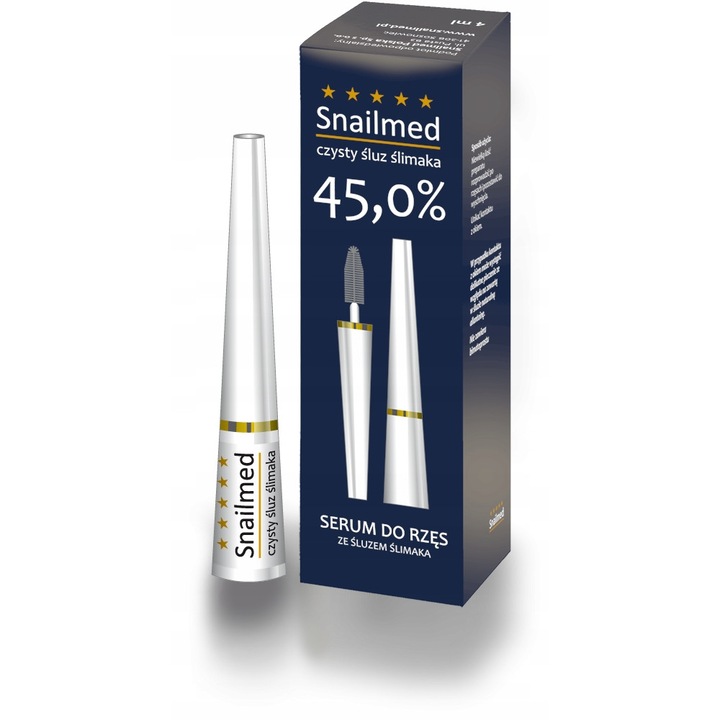 Szempillanövekedést serkentő szérum, Snailmed, Snail secretion & ricinusolaj, 4 ml