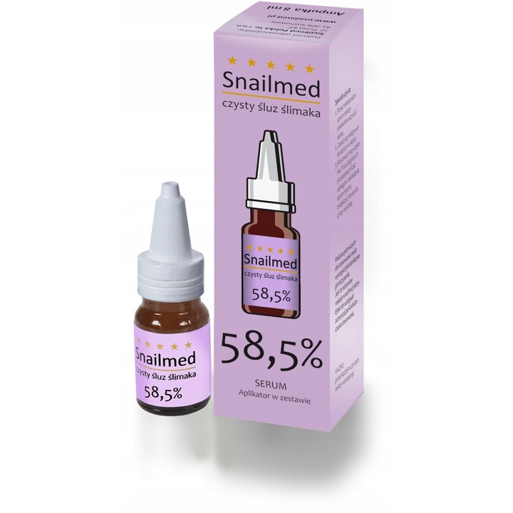 Bőrregeneráló ampulla, Snailmed, 58,5% csiganyálka és tri-aktív hialuronsav, 8 ml
