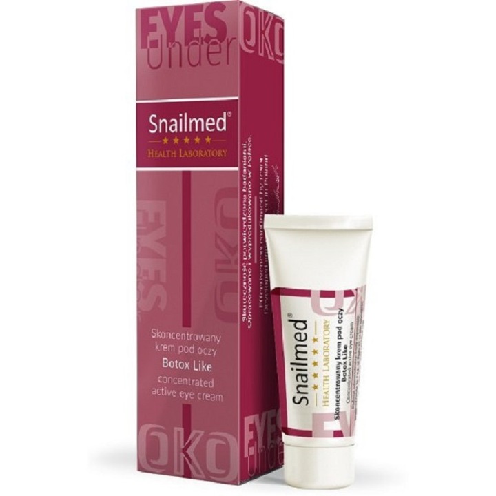 Szemkörnyékápoló krém, Snailmed, Ráncok, sötét karikák, öregedésgátló, 25 ml