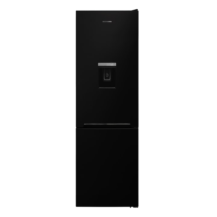 Heinner HC-V270BKWDE++ Alulfagyasztós hűtőszekrény, E energiaosztály, 268 l, LED világítás, Super freezing, Megfordítható ajtó, Fekete