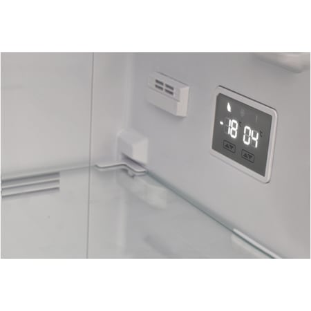 Combina frigorifica Heinner HCNF-V291BKF+, 294 l, No Frost Multicooling, Clasa E, Freezer Shield, Iluminare LED, functie ECO, H 186 cm, Negru