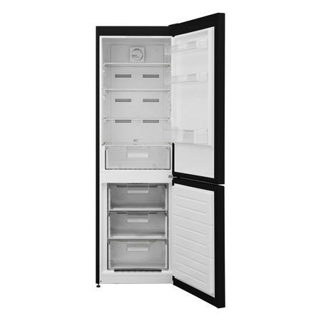 Хладилник с фризер Heinner HCNF-V291BKF+, 294 л, No Frost Multicooling, Клас F, Freezer Shield, LED светлина, Функция ECO, H 186 см, Черен