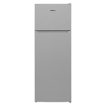 Frigider cu doua usi Heinner HF-V213SE++, 212 l, Clasa E, Iluminare LED, Usi reversibile, H 145 cm, Argintiu