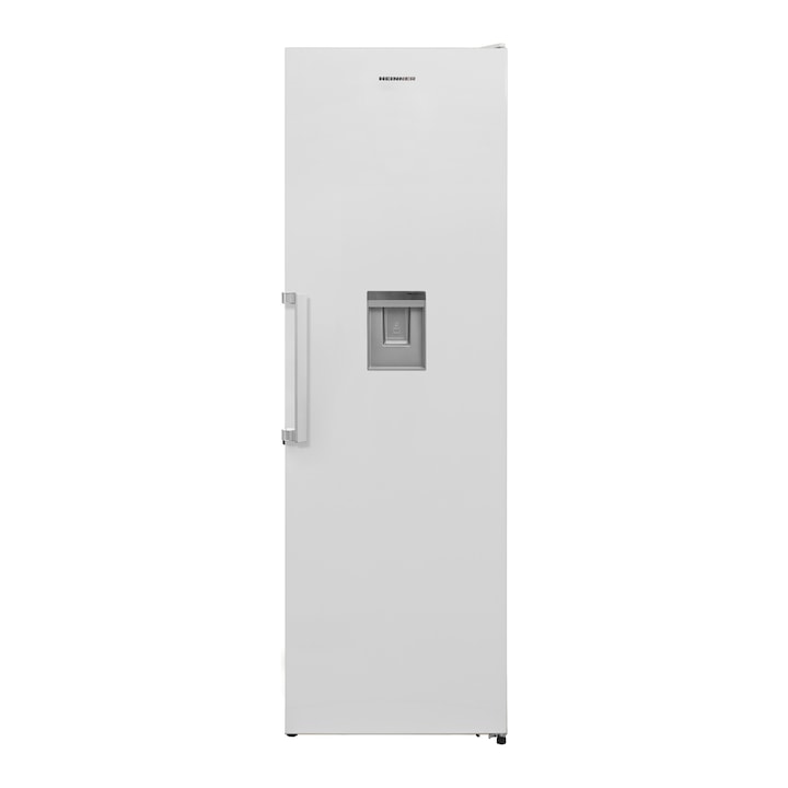 Хладилник Heinner HF-V401NFWDF+, 389 л, Full No frost, Клас F, LED осветление, Диспенсър за вода, Височина 186 см, Бял