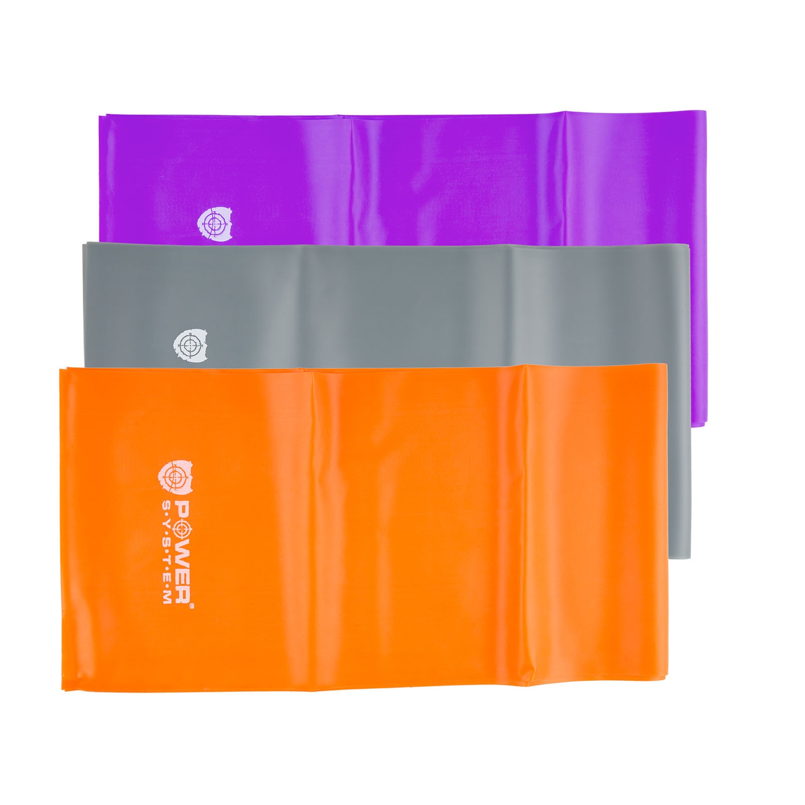 Set 3 Benzi elastice Fitness Power System PS-4007, 120*15 cm, 3 nivele de rezistenta