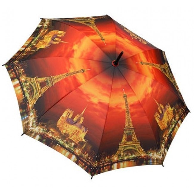 Umbrela unisex cu deschidere automata Galleria Inc. USA, Model Paris, Multicolor