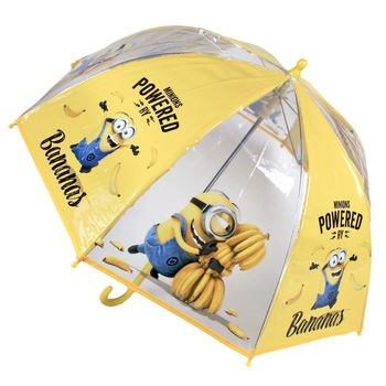Umbrela transparenta copii - Minions Powered by Bananas Umbrela transparenta copii - Minions Powered by Bananas