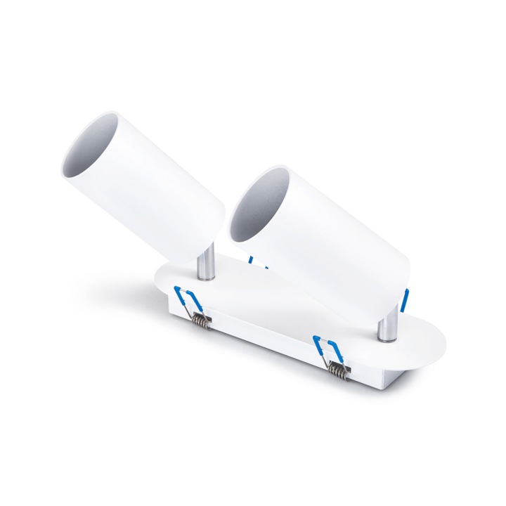 Bara cu spoturi halogen Koloreno, Lungo, Aluminiu, 2 x GU10, Putere maxima 35W, Alb mat