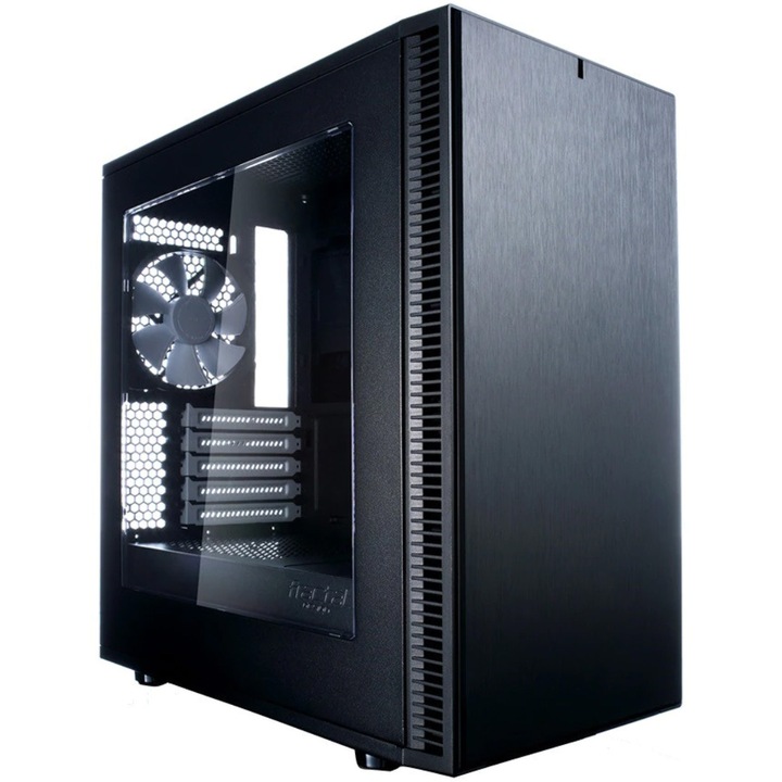 Компютърна кутия Fractal Design Define Mini C Window, Micro Tower, Без захранващ блок, ATX, Black