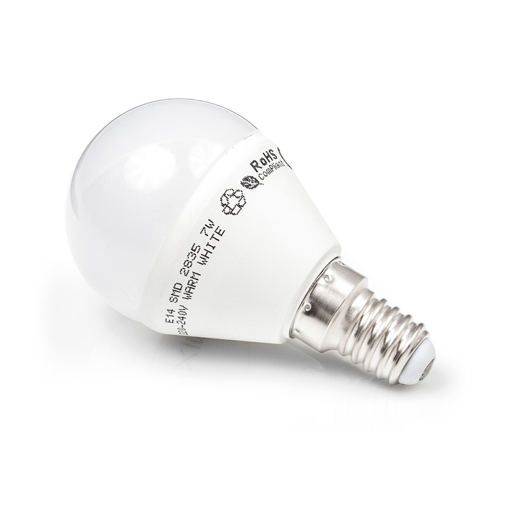 Bec LED, MILIO, E14, 7W, G45, Alb neutru (4500K)