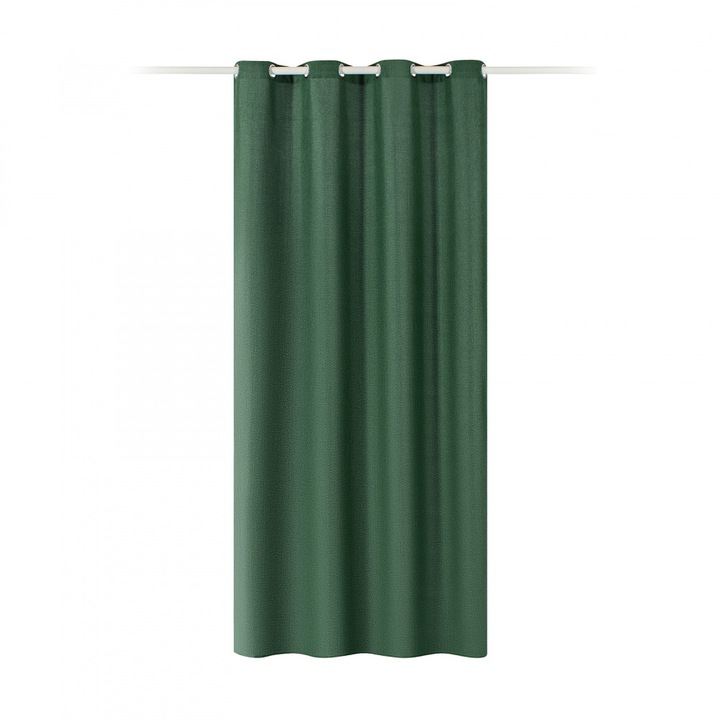 Draperie Elfie Opac cu inele Jemidi, 140 x 245 cm, Verde, Poliester, 55279.80.01