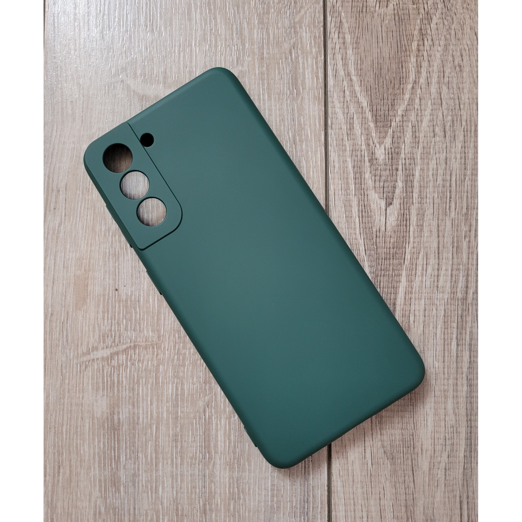 Husa silicon antisoc cu microfibra in interior compatibila cu Samsung S21 Verde Smarald