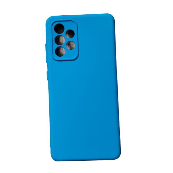 Smart Accessories ütésálló szilikon telefontok mikroszálas belsővel, Samsung Galaxy A52s / A52 5G, óceánkék