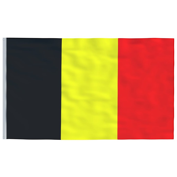 Белгийско знаме и алуминиев стълб vidaXL, 6,23 м