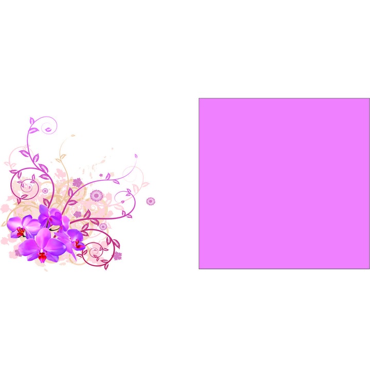 Perna imprimata 50 x 50 cm model orhidee