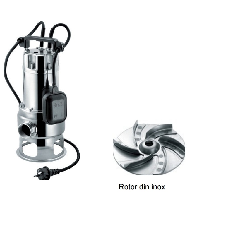 Pompa Profesionala, PENTAX DX 100G submersibila pentru drenaj din inox, 230 V, 1.35 kW, inaltime maxima de refulare: 9.8 m, debit maxim: 300 l/min,