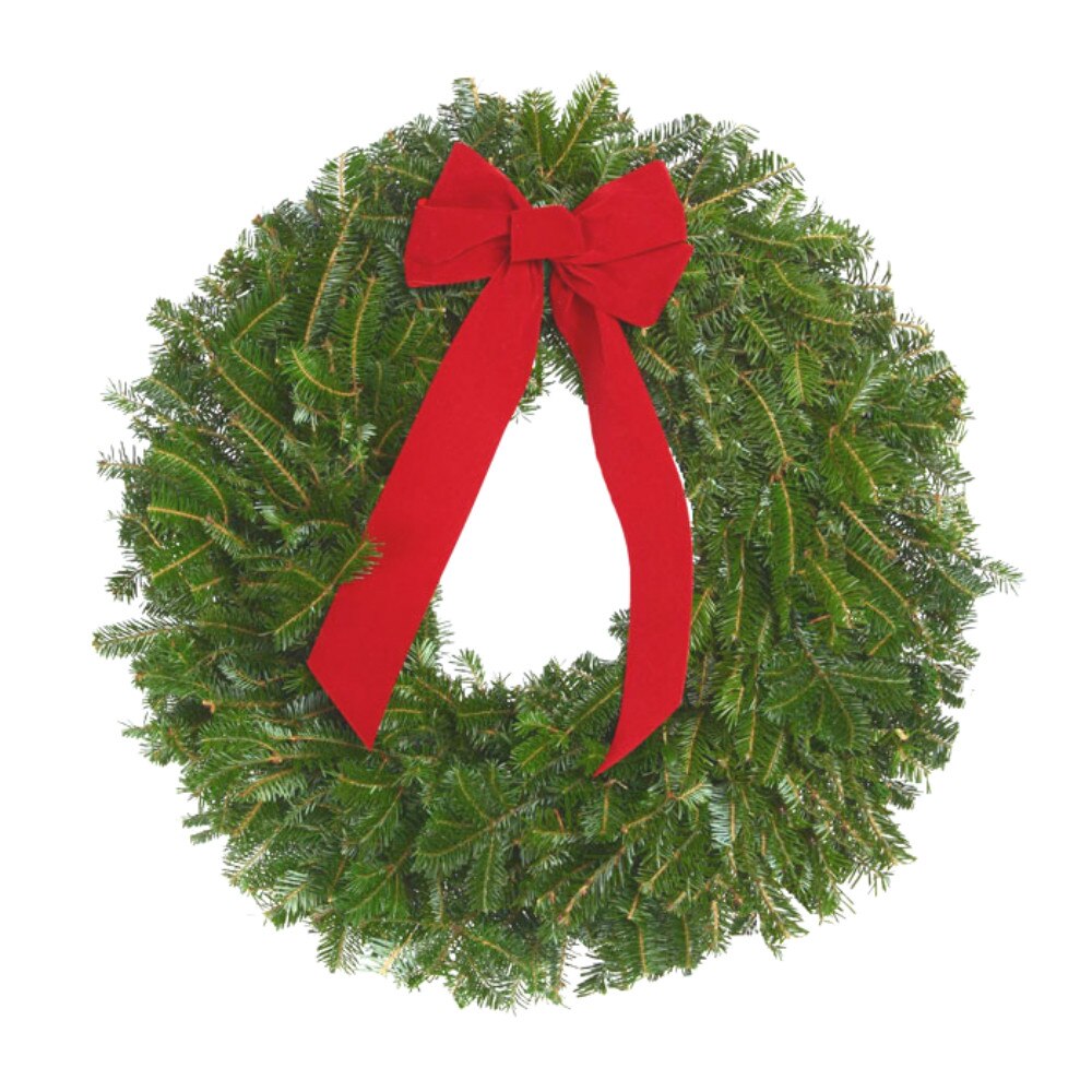 Coronita de brad natural cu fundita de satin rosu, Secret Garden