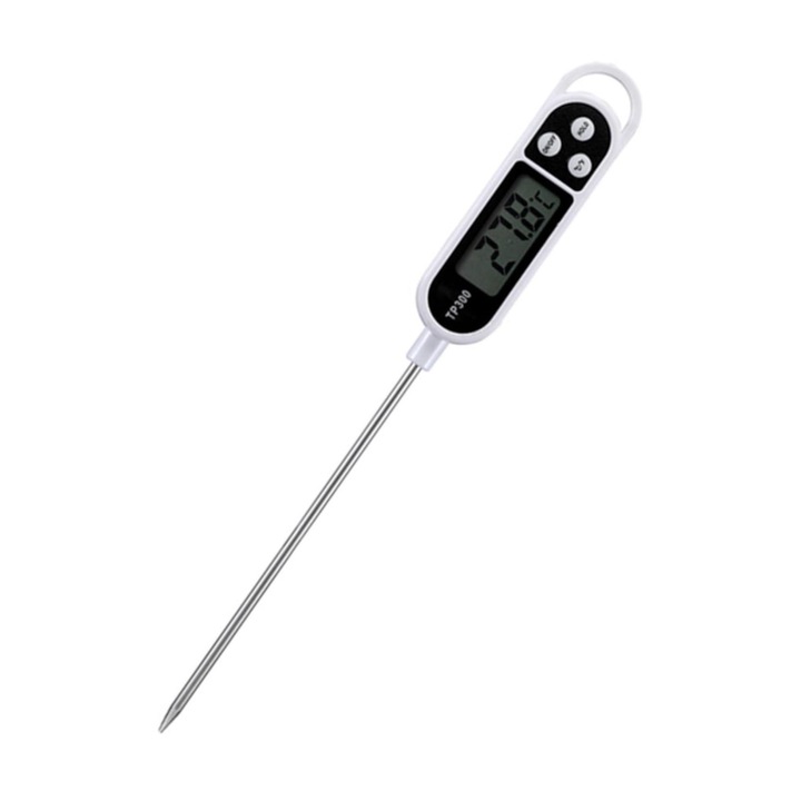 Termometru Digital Alimentar De Insertie Cu Tija, Sferique, Afisaj LCD, 3 Butoane Si Oprire Automata, Interval Masurare -50° C - +300° C