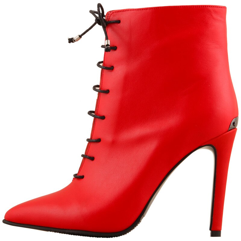 Botine Rosu de dama Hotstepper Statement Red Lamp, Rosu