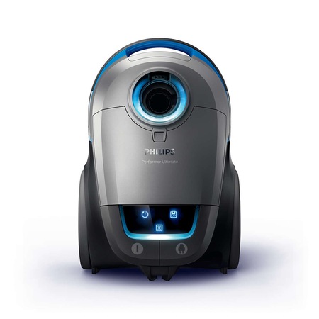 Aspirator cu sac Philips FC8955/09, 750 W, 4 l, Tub telescopic, Perie TriActive LED, Filtru Antialergic ECARF, Gri