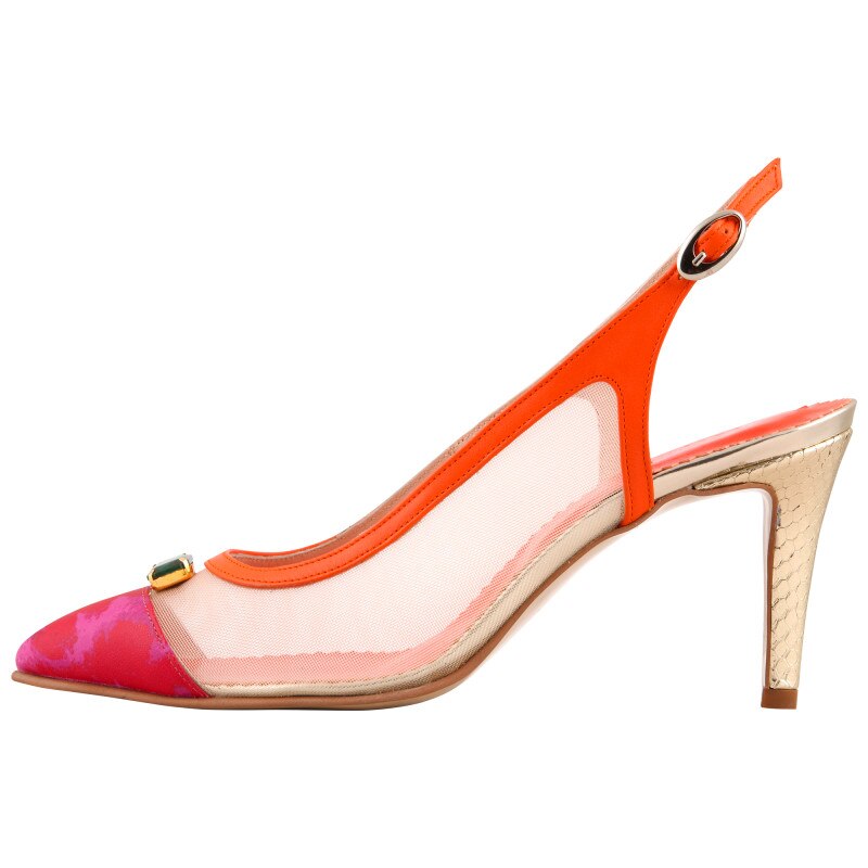 Pantofi Multicolor de dama Hotstepper Pin-Up Nouveau Pink, Multicolor