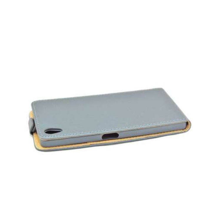 Калъф Asus Zenfone 2 ZE551ML, еко кожа, флекси, сив
