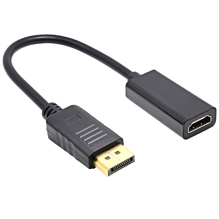 Преходник Displayport към HDMI, fullHD, черен