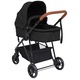 Carucior pentru copii 3-in-1 vidaXL, antracit si negru, 59 x 100 x 103 cm, otel