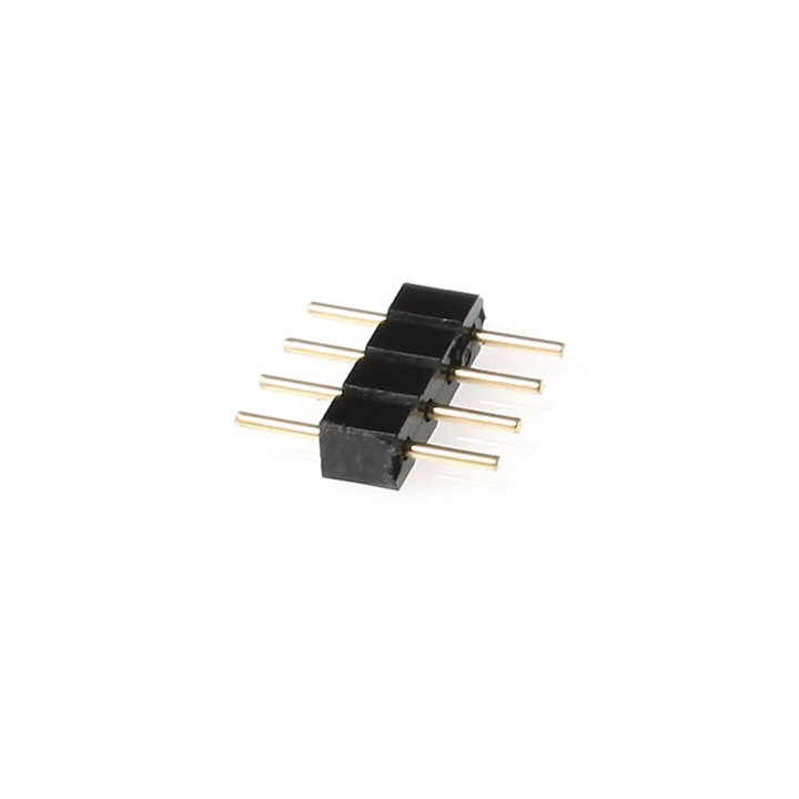 Конектор Koloreno, За LED ленти, 12V/24V, 10mm, Черен/Златист