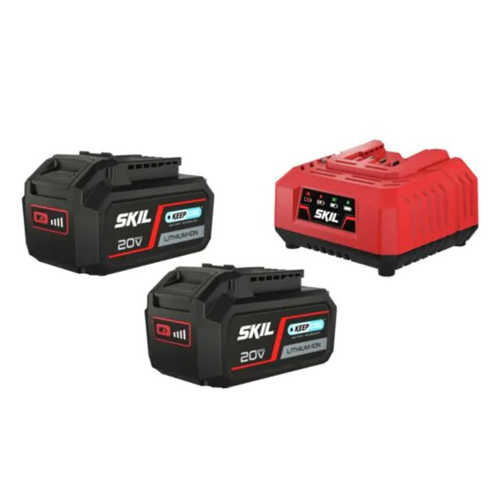 Set incarcator si acumulator SKIL BC1E3112BA, 20V Max“ (18 V) 4.0Ah „Keep Cool“ Li-Ion