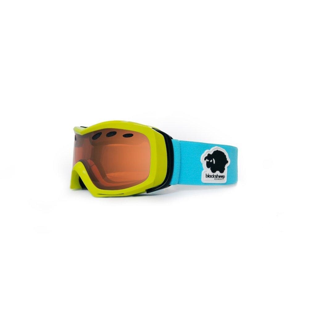Ochelari ski/snowboard BlackSheep Lambkin Junior, Matt lime, cu lentile dublu ventilate anti-ceata
