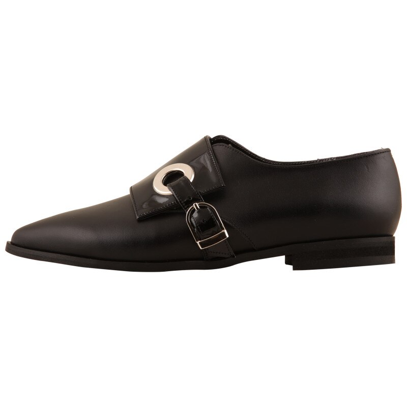 Mocasini Negru de dama Hotstepper On Set Black Oil, Negru