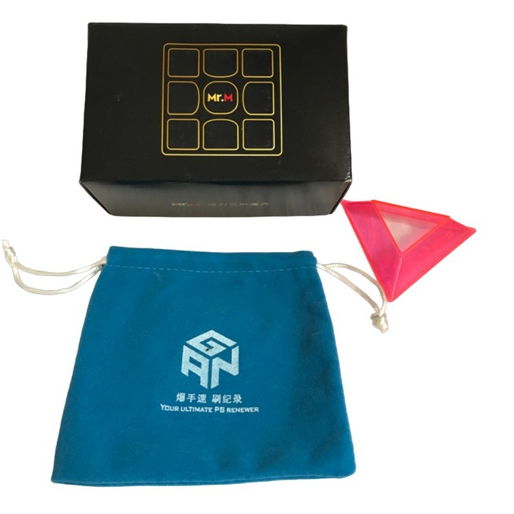 Mr.M V2 mágneses rubik 3x3 játék, 3x3-as kocka Senso / Shengshou, ajándék Gan kockatartó szütyő, Moyu kockatartó