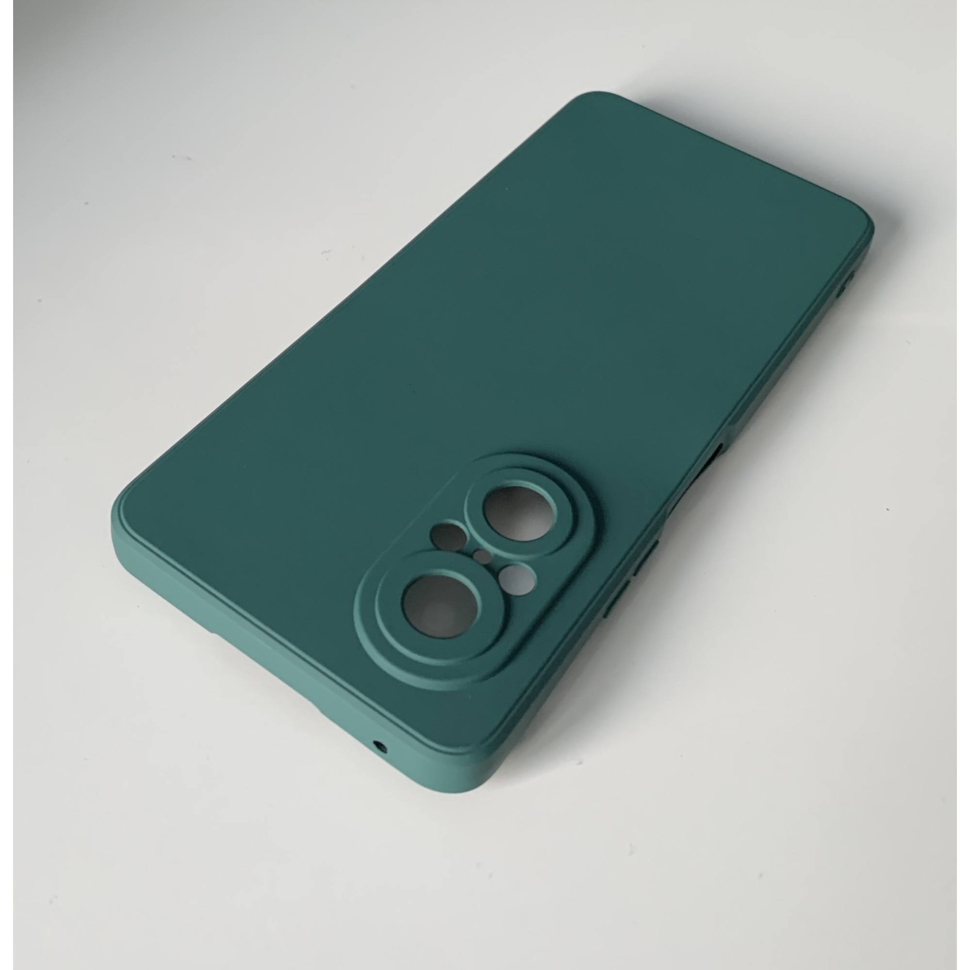 Husa din silicon ultra-slim cu microfibra pe interior, compatibila cu Huawei Nova 9 SE / Nova 9 SE 5G / Verde inchis