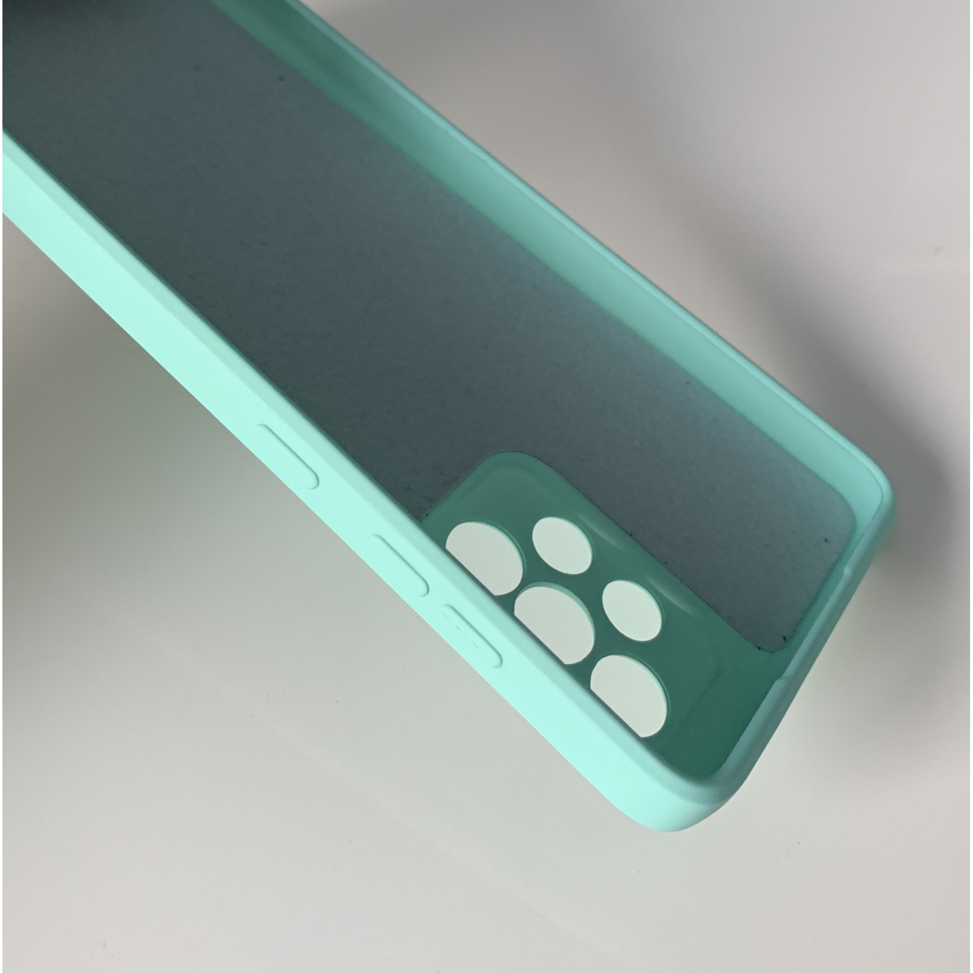 Husa din silicon cu protectie la camere si microfibra pe interior, compatibila cu Samsung Galaxy A52 / A52 5G / A52s 5G / Cyan