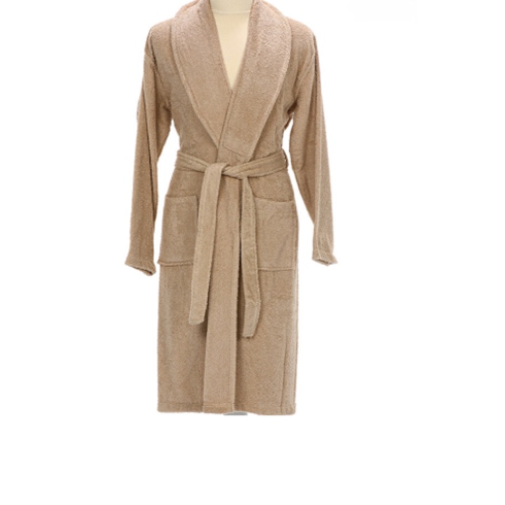 Halat de baie Trendy Unisex Bej, 100% bumbac, L