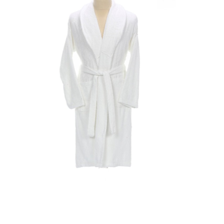 Halat de baie Trendy Unisex Alb, 100% bumbac, XL