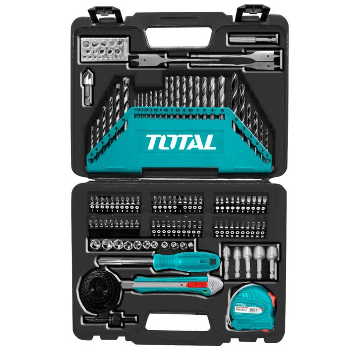 Set consumabile si scule, Total Tools, 118 piese