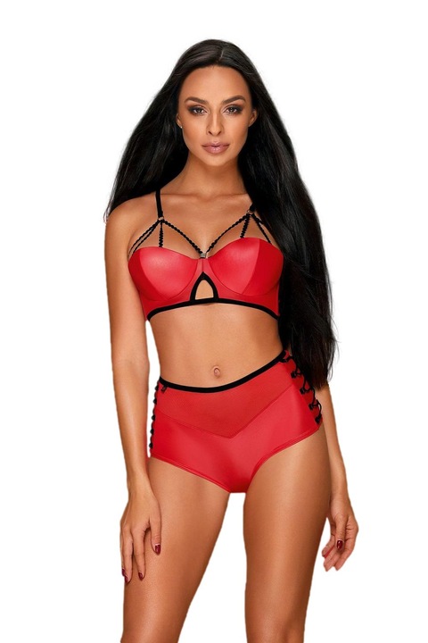 Obsessive Szexi fehérnemű szett, Leatheria r Red