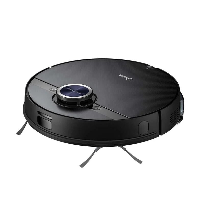 Aspirator robot, Midea, S8+, Negru, Cu statie de golire, Functie mop, Sterilizare apa, Navigatie LDS, Control vocal, Baterie 5200 mAh, Putere 4000 Pa