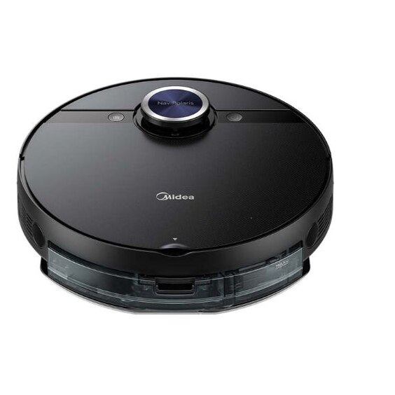 Aspirator robot, Midea, S8+, Negru, Cu statie de golire, Functie mop, Sterilizare apa, Navigatie LDS, Control vocal, Baterie 5200 mAh, Putere 4000 Pa