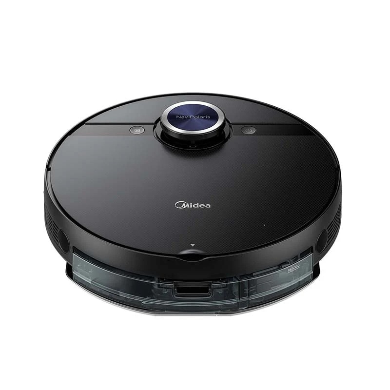 Aspirator robot, Midea, S8+, Negru, Cu statie de golire, Functie mop, Sterilizare apa, Navigatie LDS, Control vocal, Baterie 5200 mAh, Putere 4000 Pa