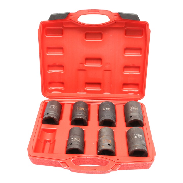 Set chei tubulare 7 buc 24-27-30-32-33-36-38 mm Breckner Germany