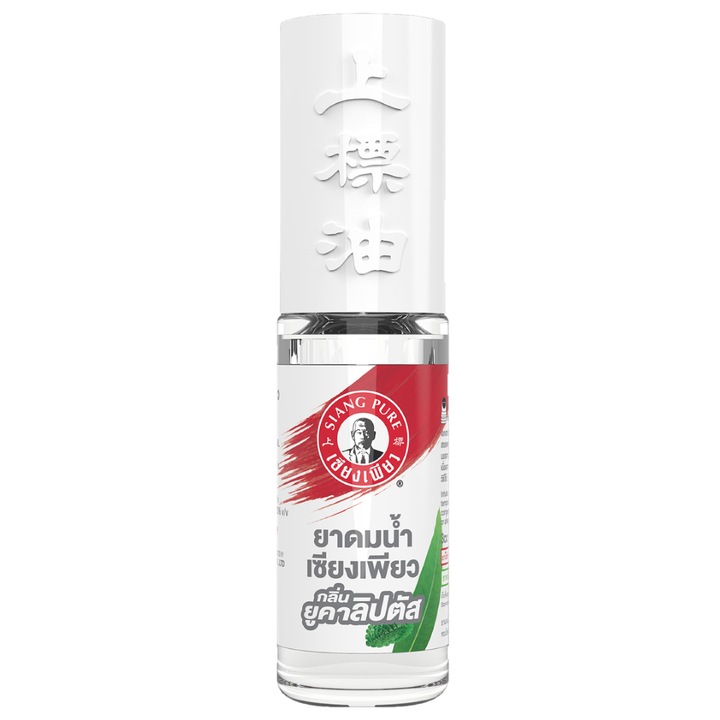 Roll-on cu ulei balsamic pentru ameliorarea simptomelor de raceala si alergii, Siang Pure Eucalyptus Scent, Thailanda, 3 ml