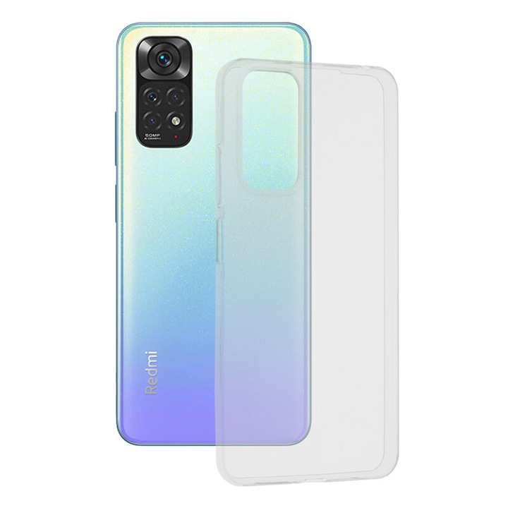 Husa de protectie compatibila cu Xiaomi Redmi Note 11/Note 11s, Clear Silicone, Transparent